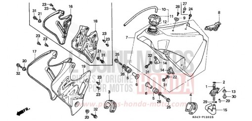 KRAFTSTOFFTANK (CR125RP/RR/RS/RT/RV) CR125RR de 1994
